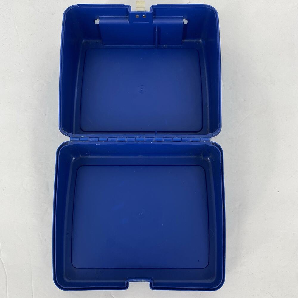 Vintage WWF Thermos Lunch Box Hulk Hogan Rowdy Roddy Piper 1986 Blue - Picture 3 of 6